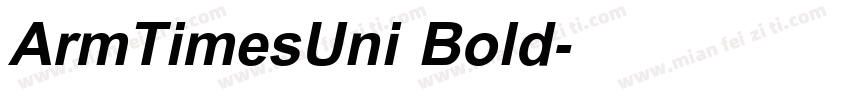 ArmTimesUni Bold字体转换